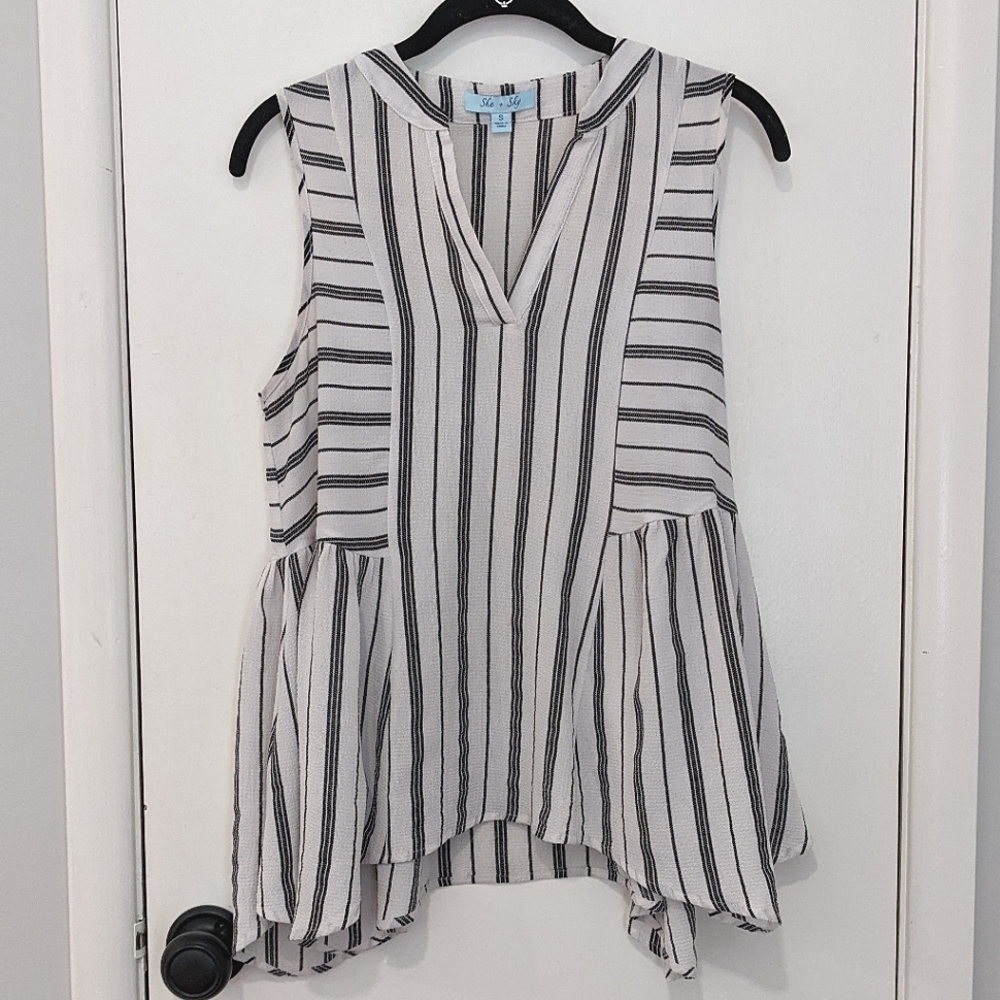 She + Sky Peplum Top